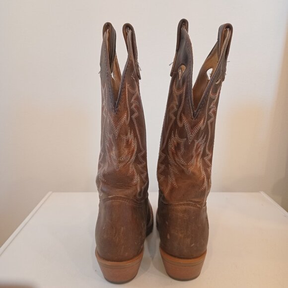 Womens Double H Brown Leather Boots Buckaroo 9.0 M DH5159 - Picture 7 of 10